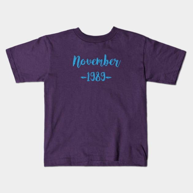 November 1989 Kids T-Shirt by umarhahn